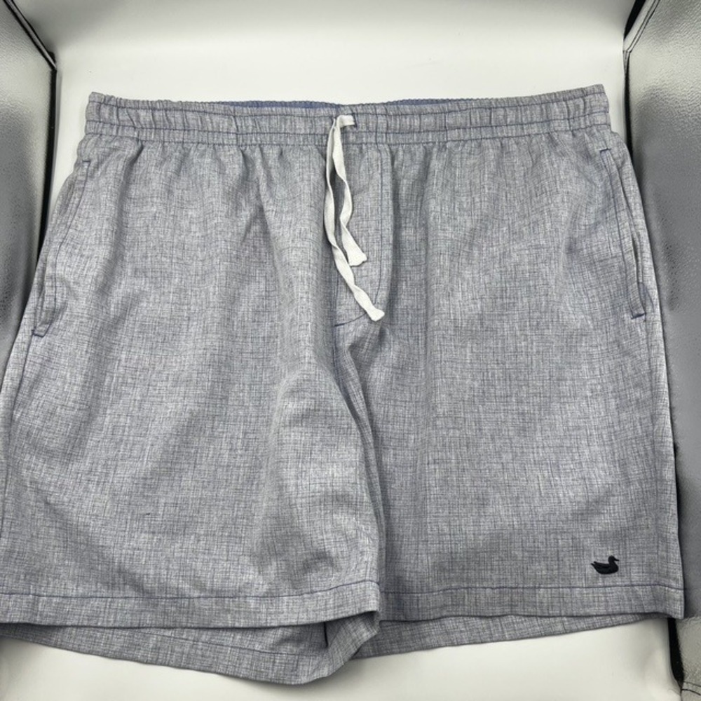 Southern Marsh Men's 2XL Light Blue Heathered Elastic 6" Drawstring Shorts